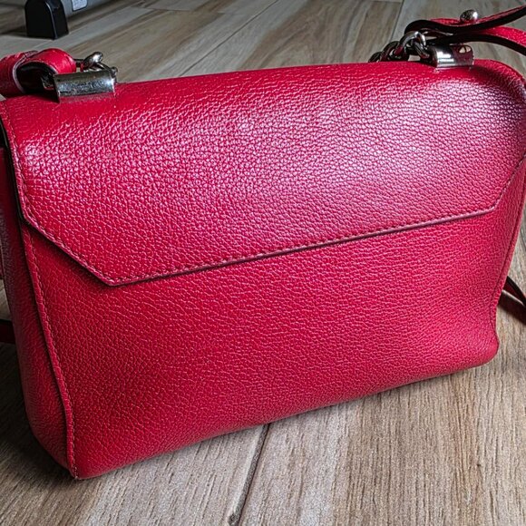 Louis Vuitton Rubis Tauruillon  Pebble Leather Lockme II Shoulder Handbag BB - Picture 5 of 16